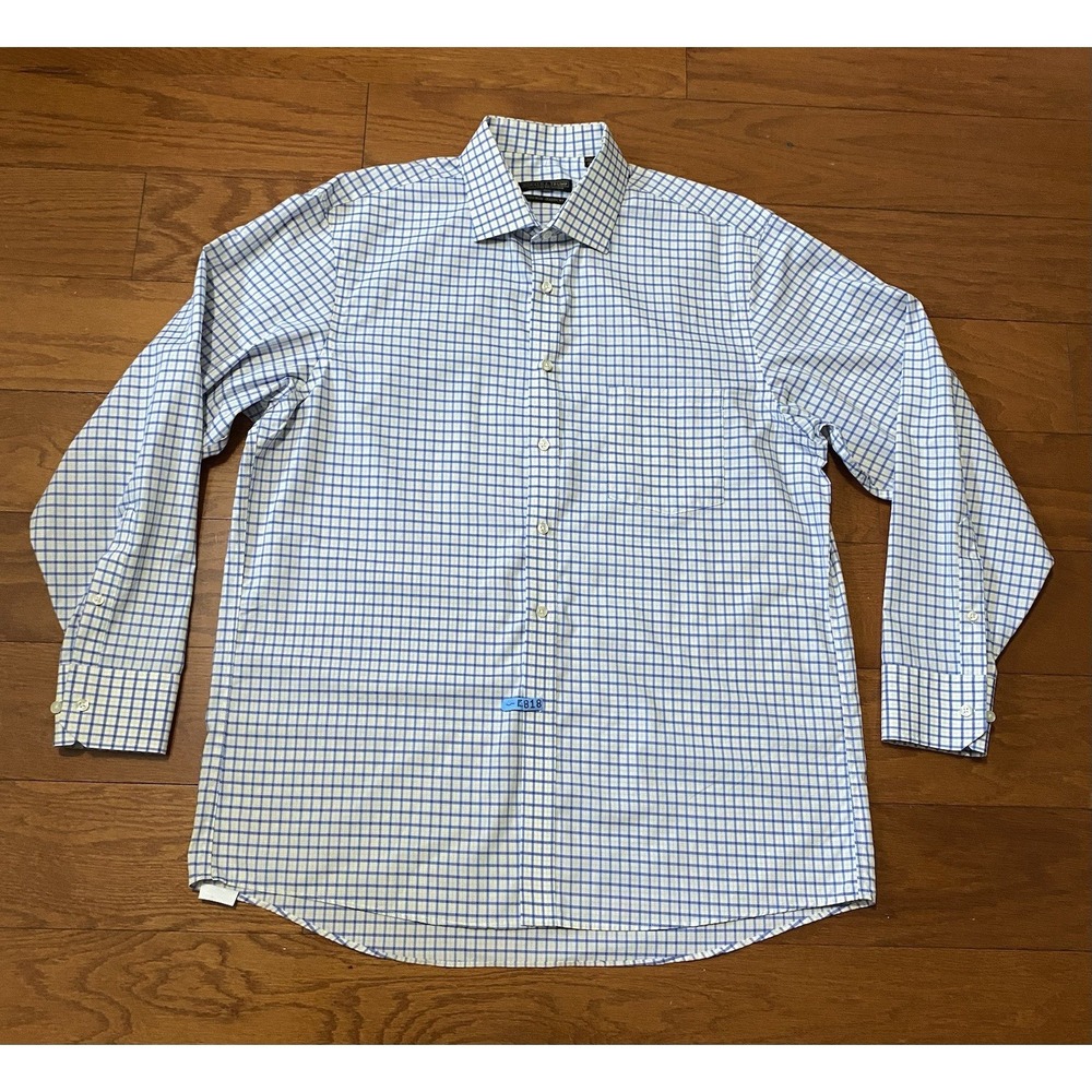 Donald‎ J. Trump Signature Collection Dress Shirt 16 1/2 34/35 blue & Yellow